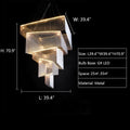 Extra Large Art Multi - tier Aluminum Chain Tassel Chandelier for High - Ceiling Room - L47.2