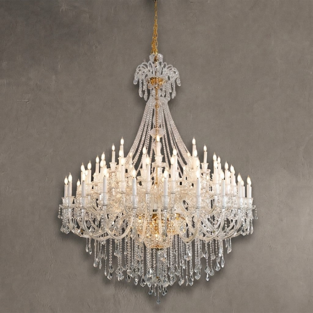 Extra Large Classic Traditional Crystal Chandelier 60/72/90 Lights for Hotel, Showroom, Foyer , Wedding Hall,Coffee Shop