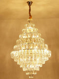 Extra Large Foyer Pure Crystal Ceiling Light Fixture Living Room Entrance Staircase Chandelier - D33.5