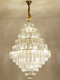 Extra Large Foyer Pure Crystal Ceiling Light Fixture Living Room Entrance Staircase Chandelier - D33.5