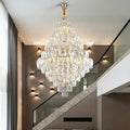 Extra Large Foyer Pure Crystal Ceiling Light Fixture Living Room Entrance Staircase Chandelier - D59.1