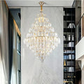 Extra Large Foyer Pure Crystal Ceiling Light Fixture Living Room Entrance Staircase Chandelier - D59.1