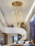 Extra Large Modern Spiral Crystal Ceiling Light Decoration for Staircase/ High Ceiling Living Room/ Hotel Lobby/ Hallway - 25 Lights: D31.5