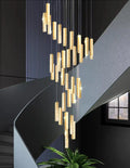 Extra Large Modern Spiral Crystal Ceiling Light Decoration for Staircase/ High Ceiling Living Room/ Hotel Lobby/ Hallway - 25 Lights: D31.5