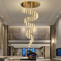 Extra Large Modern Spiral Crystal Ceiling Light Decoration for Staircase/ High Ceiling Living Room/ Hotel Lobby/ Hallway - 25 Lights: D31.5