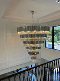 Extra Large Round Cone Tiered Crystal Chandelier for Foyer/Enterway/Living Room - D43