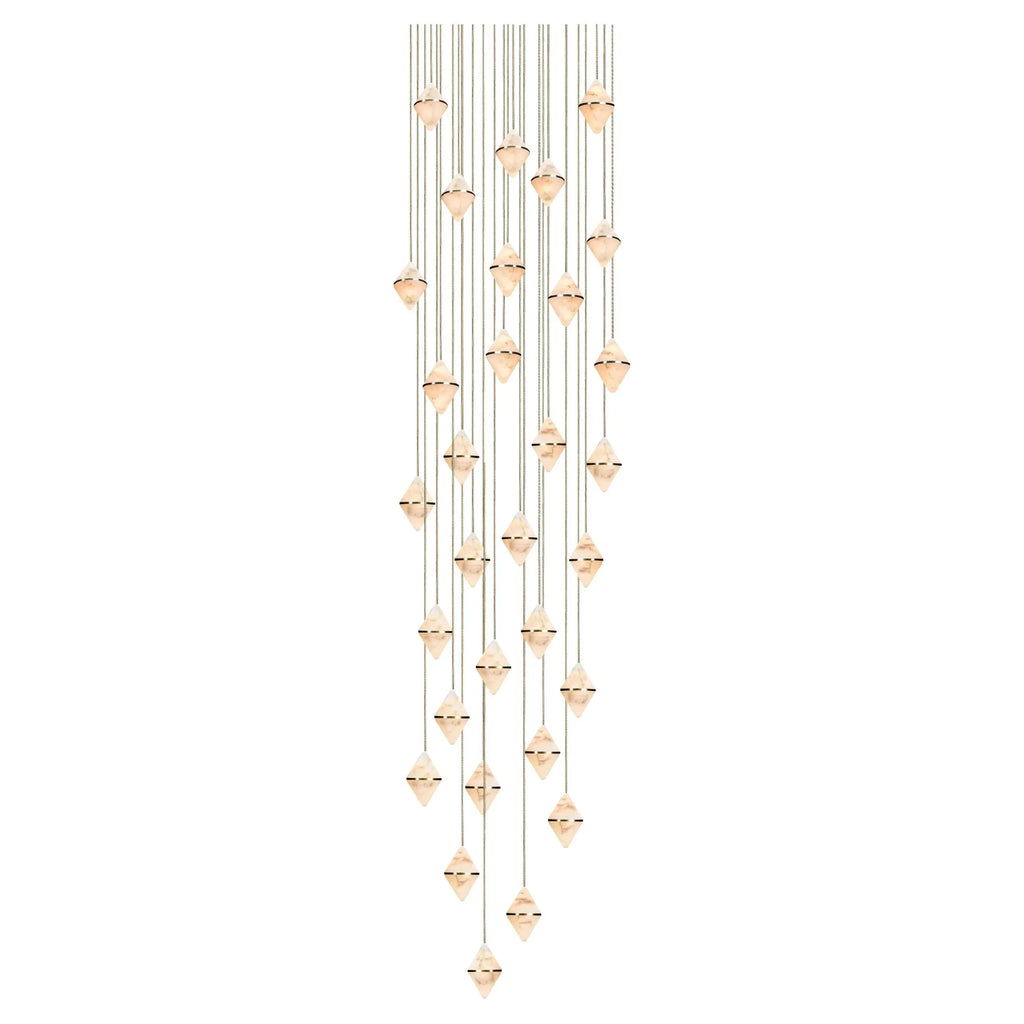 Gem Circular Cluster Alabaster Chandelier 30