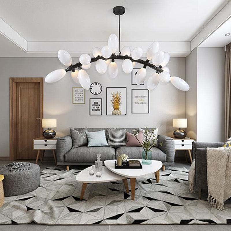 Fashion Grape Artistic Linear Chandelier - 41.7" L X 20.9" W X 32.7" HGoldBlushlighting
