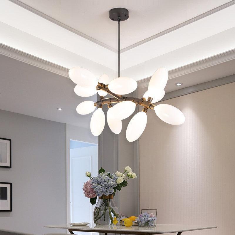 Fashion Grape Artistic Linear Chandelier - 41.7" L X 20.9" W X 32.7" HGoldBlushlighting