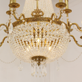 33X33 Inch French Empire Brass and Crystal Chandelier-铜灯-Jecanoli