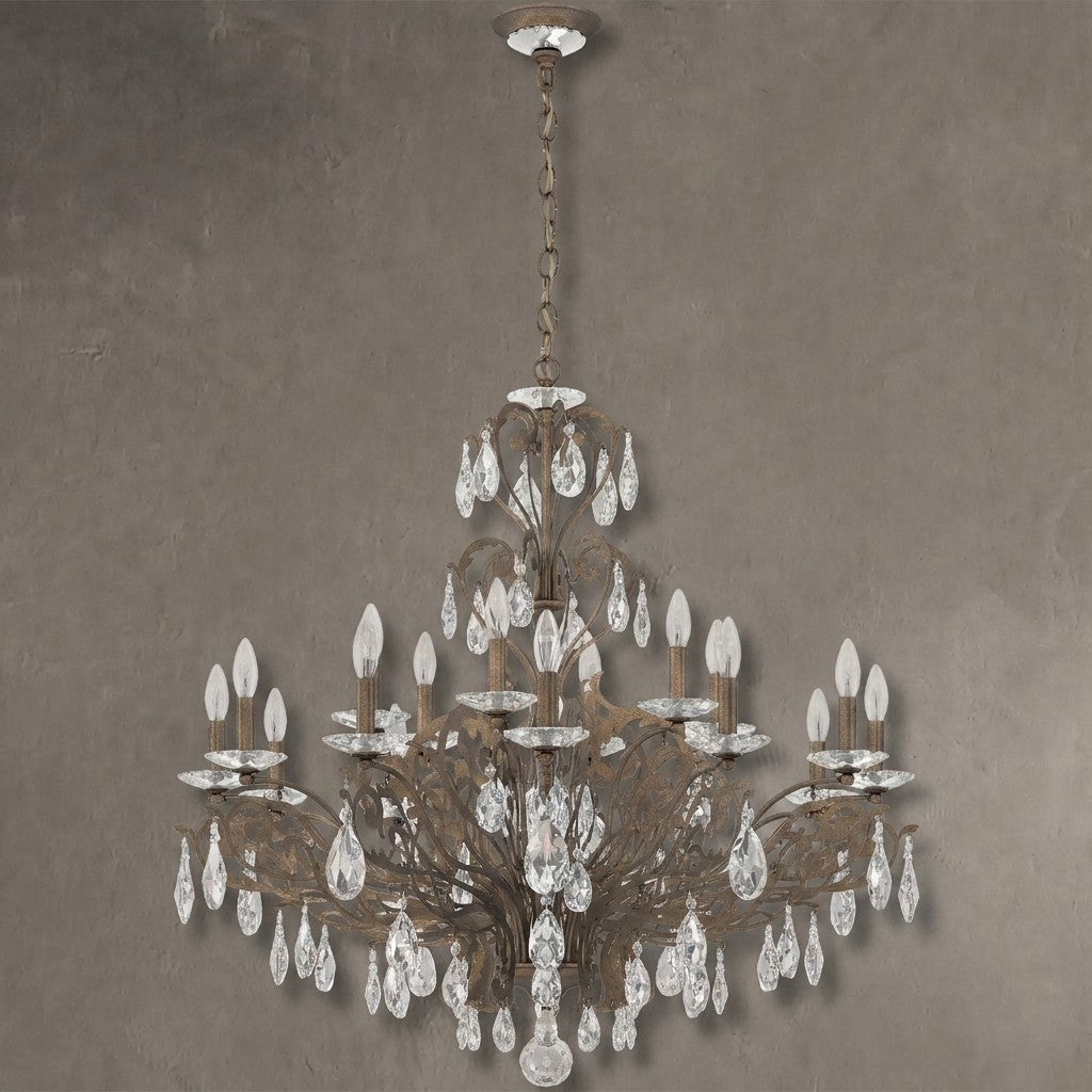 Filigree Crystal Chandelier 39"