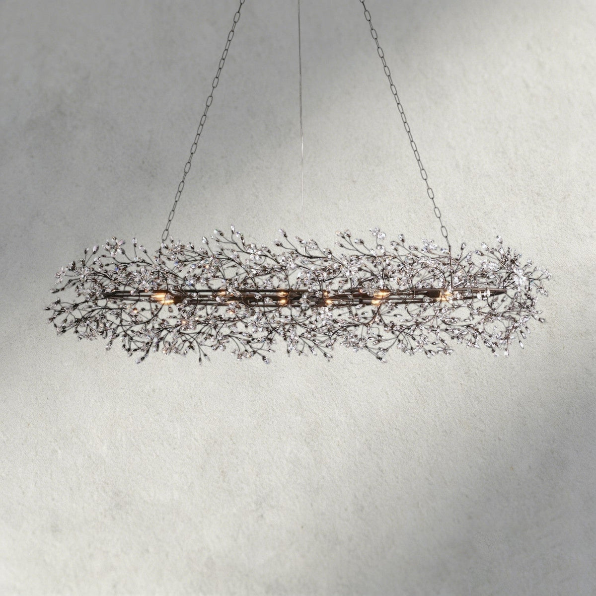 74" / BRONZE Fiore Oval Chandelier 62", 74"