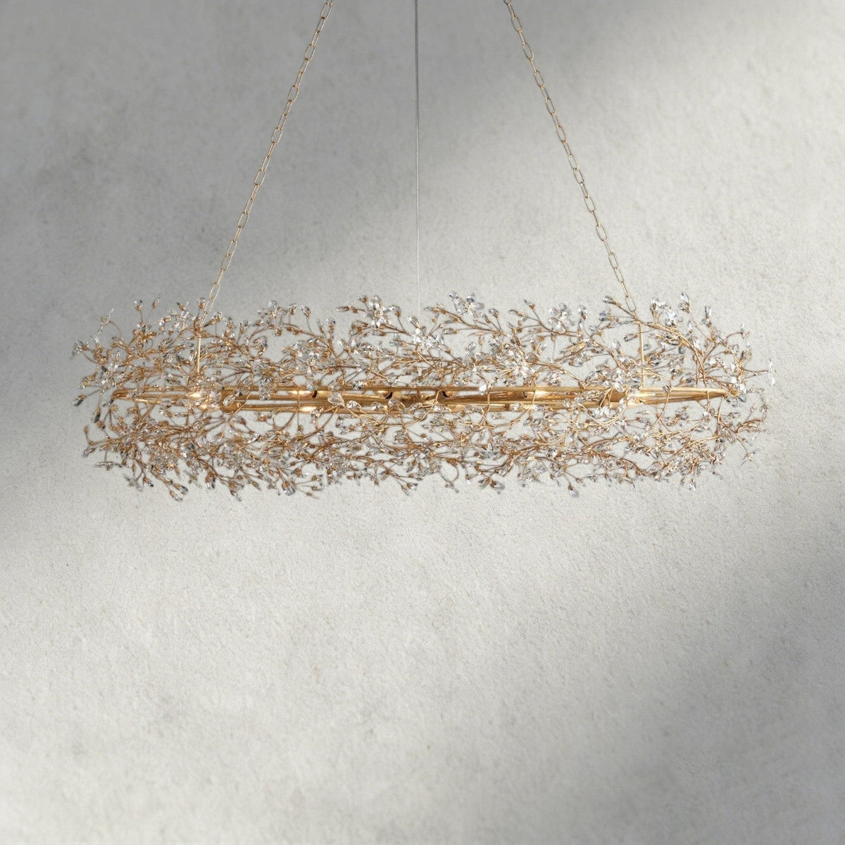 74" / GOLD Fiore Oval Chandelier 62", 74"