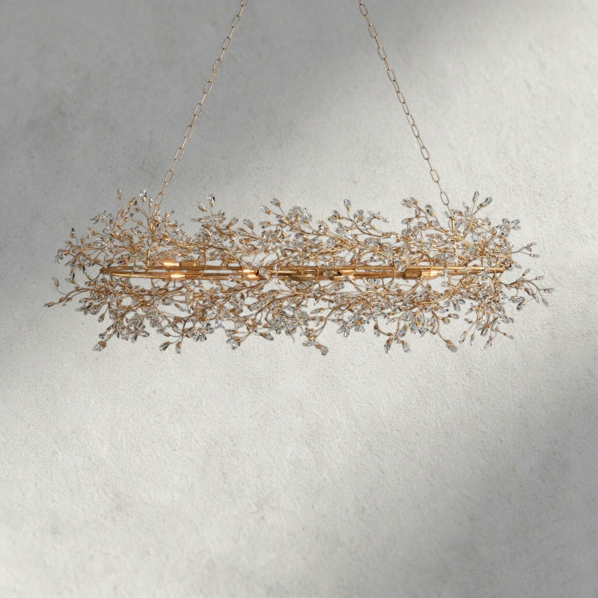 62" / GOLD Fiore Oval Chandelier 62", 74"