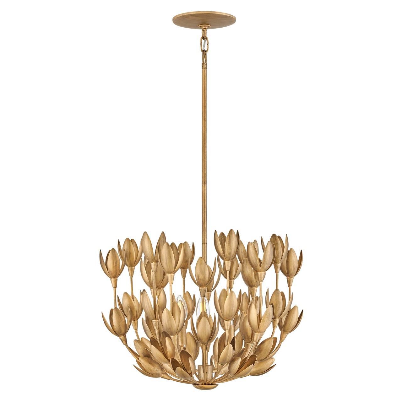 Flora 20 Inch 3-Light LED Chandelier - Delicate Floral Design