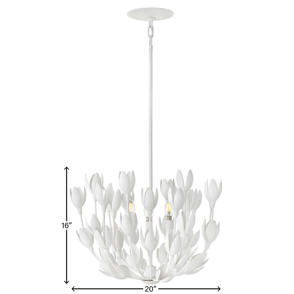 Flora 20 Inch 3-Light LED Chandelier - Delicate Floral Design