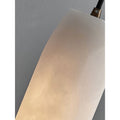 Flute Alabaster Chandelier - 2 headsBrass & White-Jecanoli