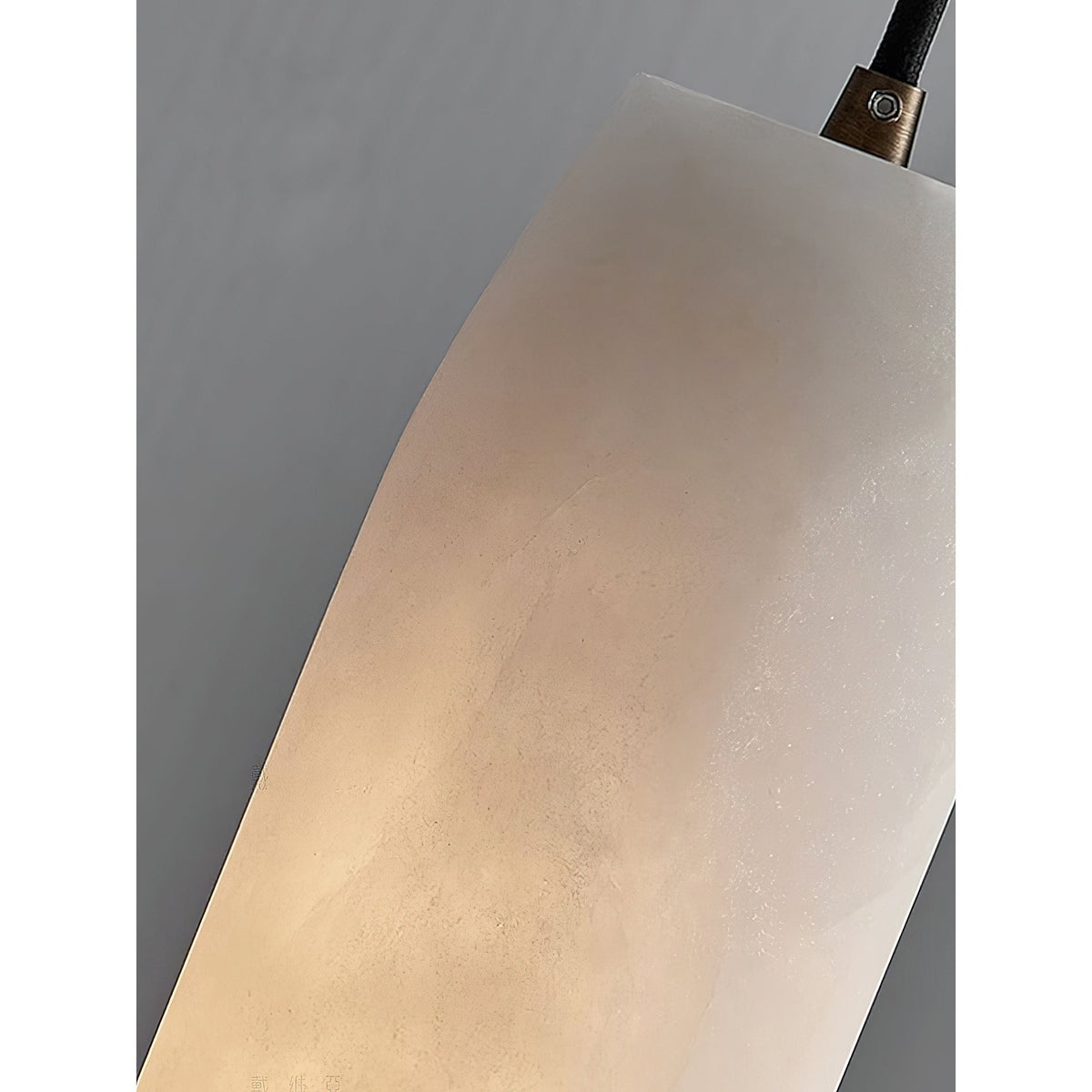 Flute Alabaster Chandelier - 2 headsBrass & White-Jecanoli