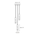 Flute Alabaster Chandelier - 2 headsBrass & White-Jecanoli