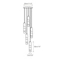 Flute Alabaster Chandelier - 2 headsBrass & White-Jecanoli