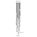Flute Alabaster Chandelier - 2 headsBrass & White-Jecanoli