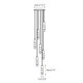 Flute Alabaster Chandelier - 2 headsBrass & White-Jecanoli