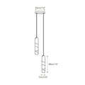 Flute Alabaster Chandelier - 2 headsBrass & White-Jecanoli