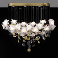 Flying Flowers Fluttering Chandelier - Model F L 31.5″ x H 23.6″ / L 80cm x H 60cmBrass & White-Jecanoli