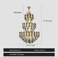Foyer 3 Layers Extra Large Crystal Chandelier for Living Room Staircase Ceiling Lighting Fixture - D47.2