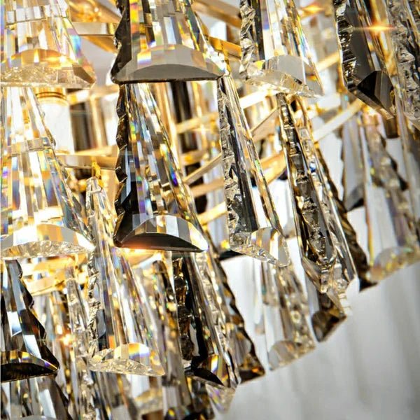 Foyer 3 Layers Extra Large Crystal Chandelier for Living Room Staircase Ceiling Lighting Fixture - D31.5"*H47.2"-Jecanoli