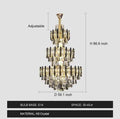 Foyer 3 Layers Extra Large Crystal Chandelier for Living Room Staircase Ceiling Lighting Fixture - D59.1