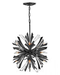 Vida Small Orb 1-Light Black and Gold Modern Pendant Light