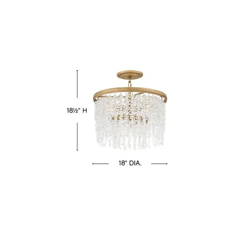 Jecanoli Vac Crystal 18" Round Chandelier