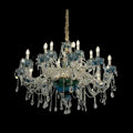 French Romantic Blue Crystal Designer Chandelier for Bedroom/Living Room/Dining Room - 18 Lights:D41.34