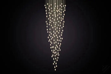 Gem Conical Cluster Alabaster Chandelier 150 Lights - Jecanoli