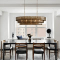 Ghiaccio Glass Oval Chandelier 54''65''-Jecanoli