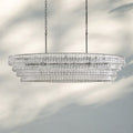 Ghiaccio Glass Oval Chandelier 54''65''-Jecanoli