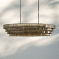 Ghiaccio Glass Oval Chandelier 54''65''-Jecanoli