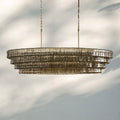 Ghiaccio Glass Oval Chandelier 54''65''-Jecanoli
