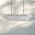 Ghiaccio Glass Oval Chandelier 54''65''-Jecanoli