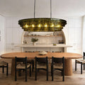 Ghiaccio Glass Oval Chandelier 54''65''-Jecanoli