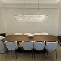 Ghiaccio Glass Oval Chandelier 54''65''-Jecanoli