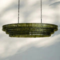 Ghiaccio Glass Oval Chandelier 54''65''-Jecanoli