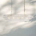Ghiaccio Glass Oval Chandelier 54''65''-Jecanoli
