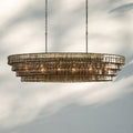 Ghiaccio Glass Oval Chandelier 54''65''-Jecanoli