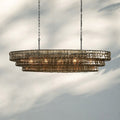 Ghiaccio Glass Oval Chandelier 54''65''-Jecanoli