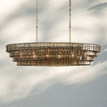 Ghiaccio Glass Oval Chandelier 54''65''-Jecanoli