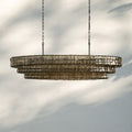 Ghiaccio Glass Oval Chandelier 54''65''-Jecanoli