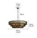 Ghiaccio Glass Round Chandelier 24