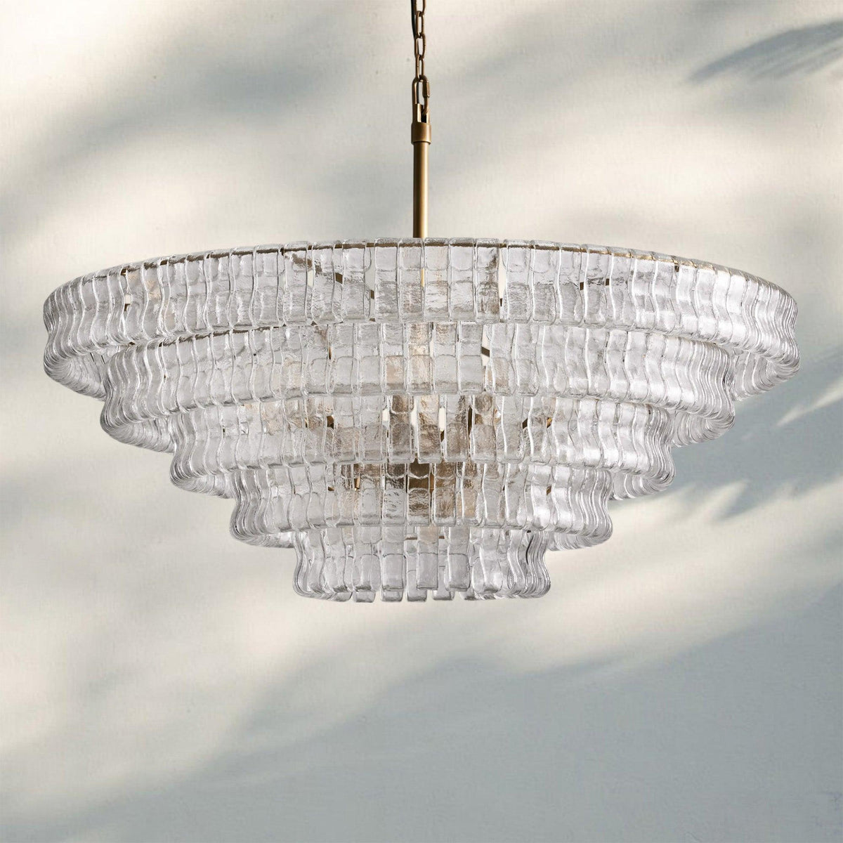 Ghiaccio Glass Round Chandelier 24" 36" 48" 60"-Jecanoli